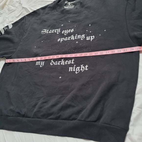 Taylor Swift Sweatshirt Crewneck Starry Eyes Sparking Up Darkest Night FLAW - Picture 11 of 12